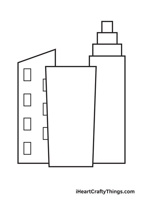 Buildings Drawing — How To Draw Buildings Step By Step