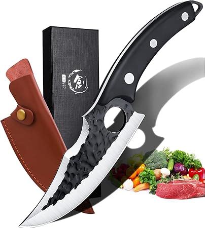 DRGSKL Cuchillo de hombre cueva de japón, cuchillo de hueso de carnicero artesanal para cortar ...