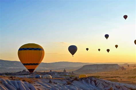 The famous hot air balloons of Cappadocia, Turkey take off for a morning flight August 2018 ...