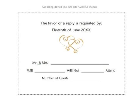 Wedding Invitation Response Card Template - Excel PDF Formats