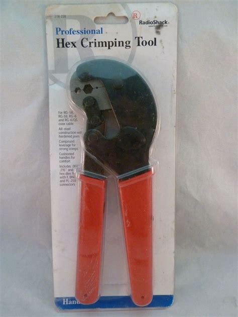 Professional Hex Crimping Tool Radio Shack 278238 for sale online | eBay | Crimping tool ...