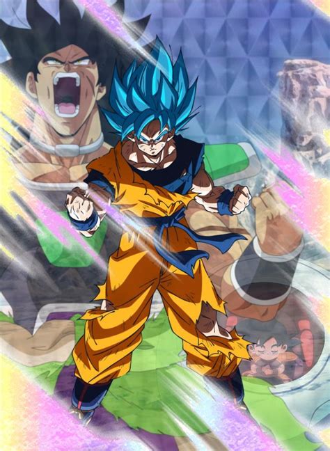 Super Saiyan Blue Goku ( Broly Movie ) card art concept : r ...