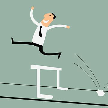 Businessman Jumping Over Hurdles Step Target Success Vector, Step, Target, Success PNG and ...