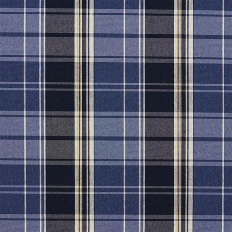 E809 Dark And Light Blue Classic Plaid Jacquard Upholstery Fabric