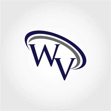 Monogram WV Logo Design By Vectorseller | TheHungryJPEG