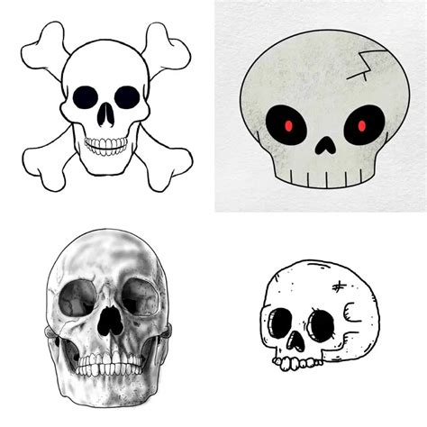 25 Easy Skull Drawing Ideas - How to Draw a Skull