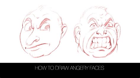 How to draw angry faces DRAWforever - YouTube