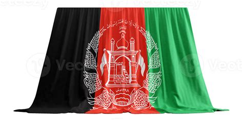 Afghan Flag Curtain in 3D Rendering Unveiling Afghan Pride 28050554 PNG