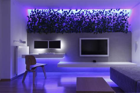 Color RGB LED backlight in interior | RULES architects