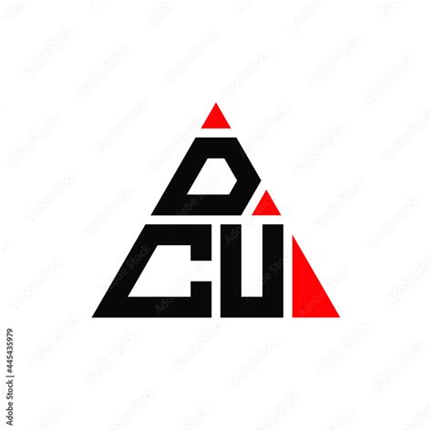 DCU triangle letter logo design with triangle shape. DCU triangle logo design monogram. DCU ...