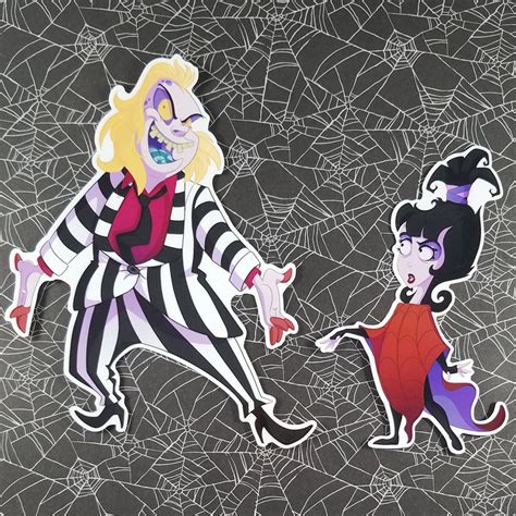 Beetlejuice and Lydia Classic Movie Fanart Vinyl Stickers | Etsy