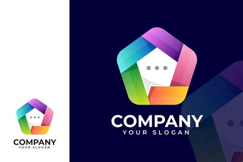 Colorful chat logo design (2124405)