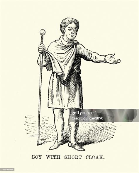 Costume Of An Anglo Saxon Boy Wearing Short Cloak High-Res Vector Graphic - Getty Images