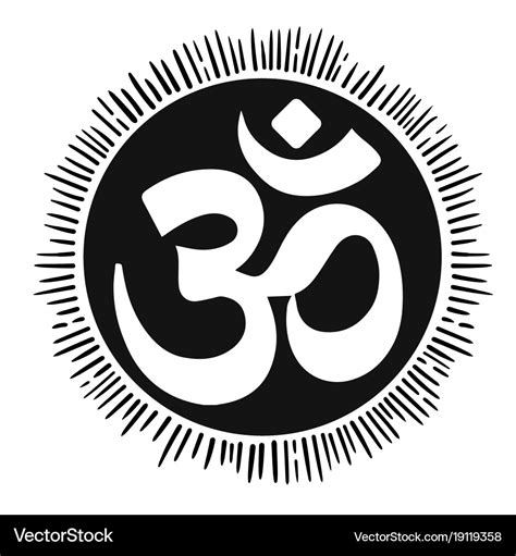 With mantra om lineart tattoo Royalty Free Vector Image