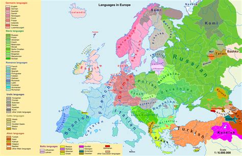 Languages of Europe | Language map, Europe map, Europe language