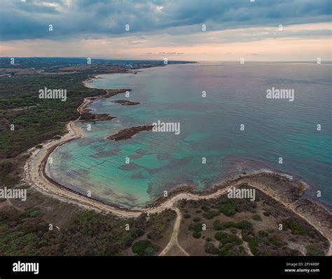 Aerial view torre guaceto natural reserve, apulia Stock Photo - Alamy