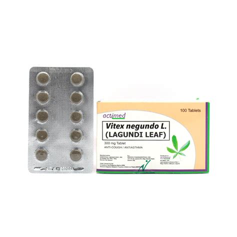 ACTIMED Vitex Negundo L. (Lagundi Leaf) 300mg Tablet 1's price in the Philippines | MedsGo Pharmacy