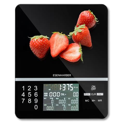 Food Scale with Nutritional Calculator, Digital Display Nutrition Calorie Calculating for Meal ...