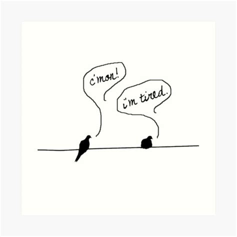 "Two Birds on a Wire" Art Print for Sale by peerrrrii | Redbubble