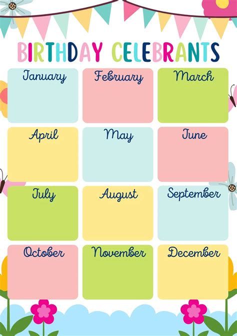 Predlošci | Class birthdays, Birthday chart classroom, Birthday ...