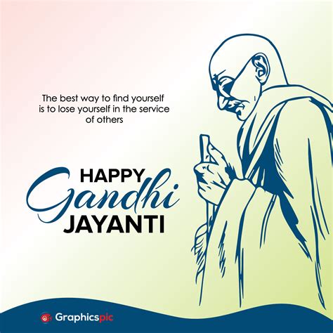 Vector illustration of Happy Gandhi Jayanti celebration Poster or ...