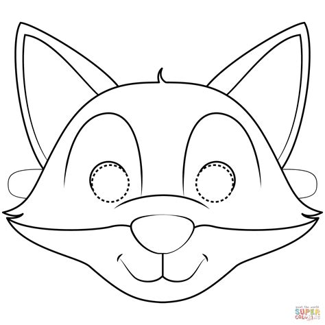 Fox Mask coloring page | Free Printable Coloring Pages