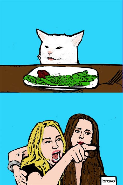 Housewives Cat Meme Print // Woman Yells at Cat Meme Art - Etsy | Cat ...