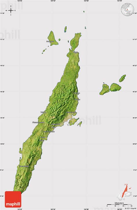 Satellite Map of Cebu, cropped outside