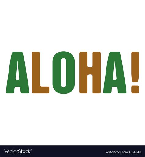 Aloha logo Royalty Free Vector Image - VectorStock