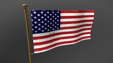 American Flag Animation - Buy Royalty Free 3D model by Kanedog (@Kane33) [9294cc9] - Sketchfab Store