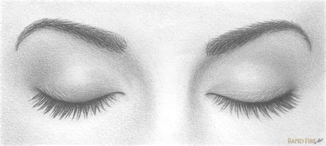 How to Draw Closed Eyes | RapidFireArt