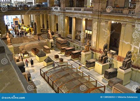 Exhibition in the Main Hall of the Egyptian Museum in Cairo Editorial Stock Photo - Image of ...