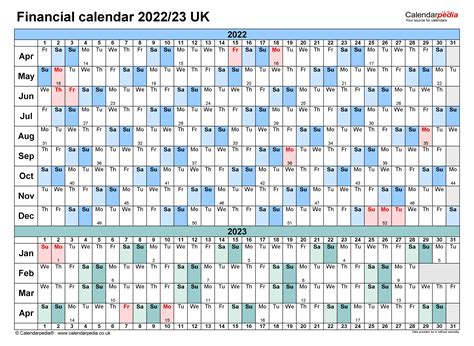 Printable 2022-23 Financial Year Calendar Digital Wall Australia ...