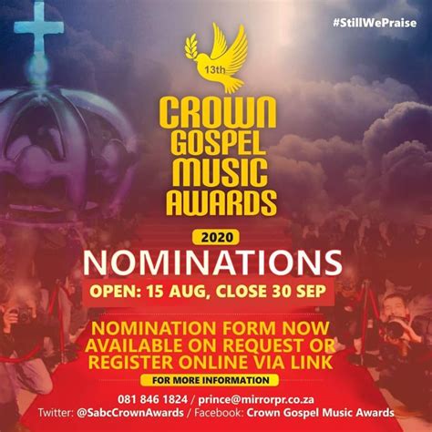 2020 Crown Gospel Music Awards Nominations Open - Gospel Corner Online