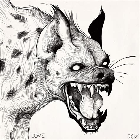 Hyena by evanlovejoy (TUMBRL) | Animal sketches, Scary drawings ...