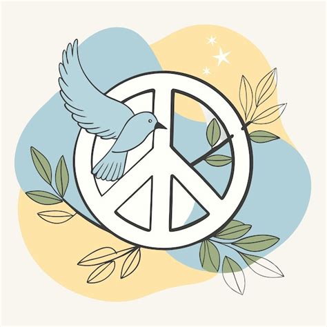 A peace symbol with a peace symbol and a peace symbol | Premium AI ...