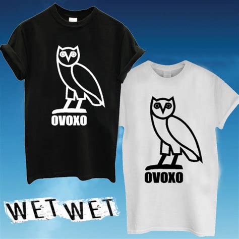 drake ovo owl tshirt Printed Black and White Color by wetwet22