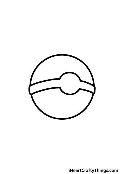 Pokeball Drawing - How To Draw A Pokeball Step By Step