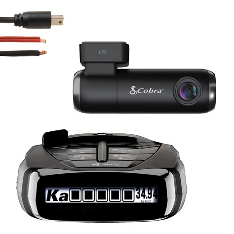 Cobra RAD 480i Laser Radar Detector & SC100 Smart Dash Cam + 2.5A Micro USB Hardwire Kit for ...