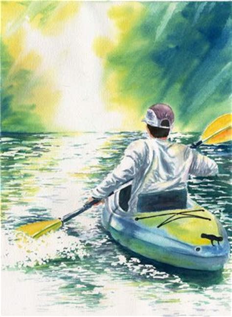 Kayak Painting, Diana Dunn... | Kayak art, Watercolor canvas, Watercolour inspiration