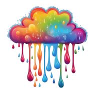 Vibrant and Transparent Rain Cloud Icon Image in PNG Format - Photo ...