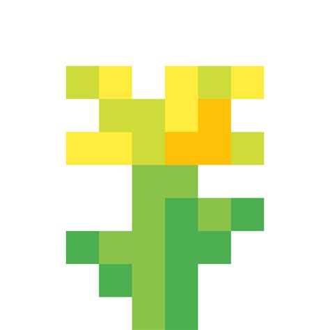 Pixel Art Minecraft Flowers Png - kanariyareon