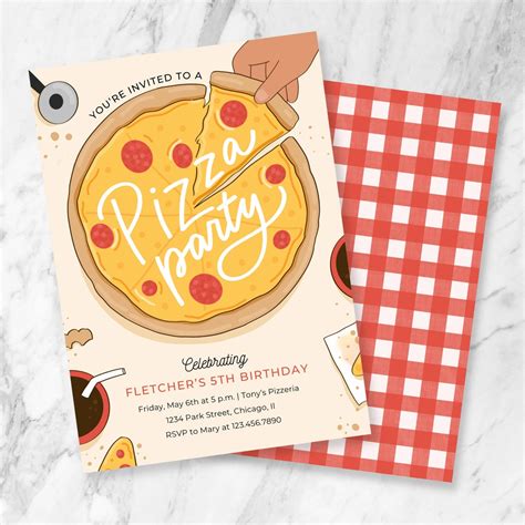 Pizza Party Invitation, Kids Birthday, Editable Template, Email Invite, Instant Download ...