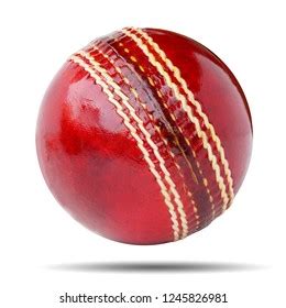 Red Cricket Ball Isolated On White Stock Photo (Edit Now) 1245826981