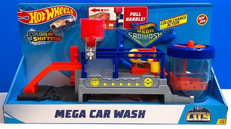 Hot Wheels Mega Car Wash Color Shifters City Playset - Car Retro