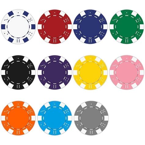 Striped Dice Clay Composite Poker Chips