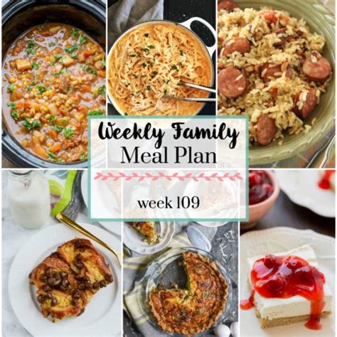 Weekly Family Meal Plan 111 - My Kitchen Craze