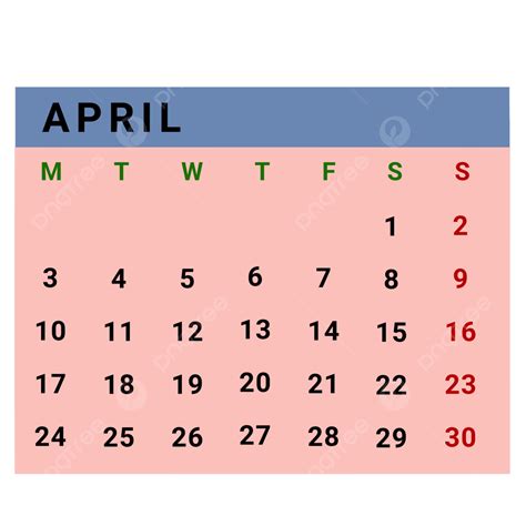 Calendar April 2023, Calendar, April, April 2023 PNG Transparent Clipart Image and PSD File for ...