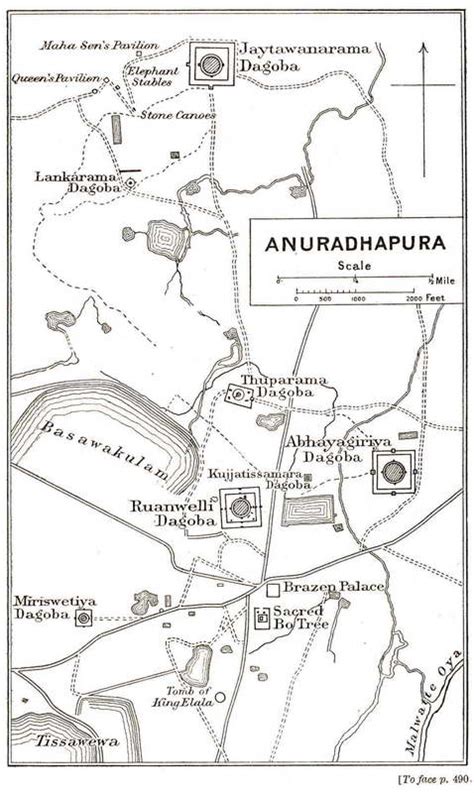 Old map of Anuradhapura – Sri Lanka 1909