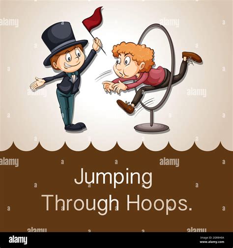 Idiom jumping through hoops Stock Vector Image & Art - Alamy